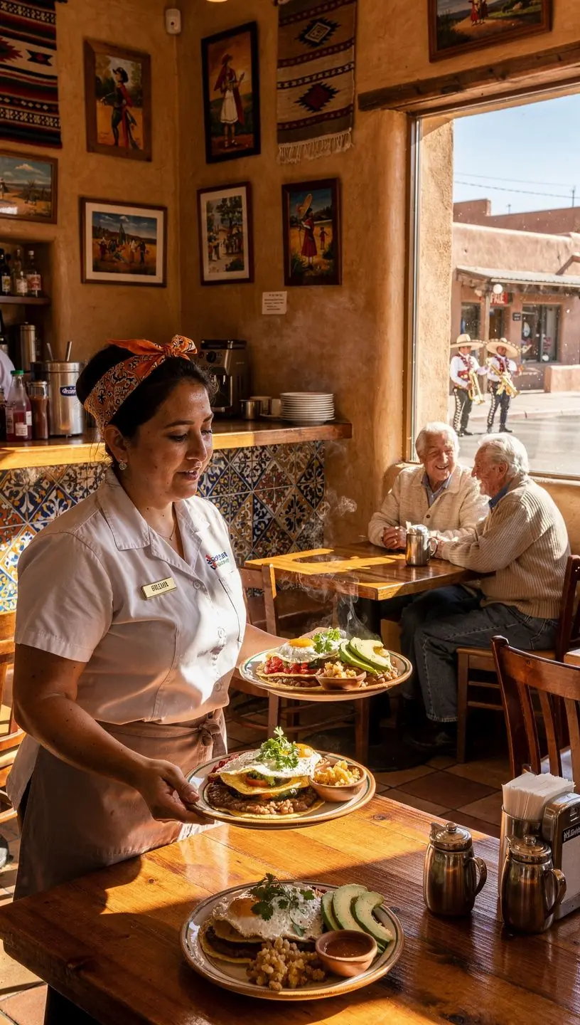 A chef preparing a signature regional dish in a small, authentic local restaurant kitchen.