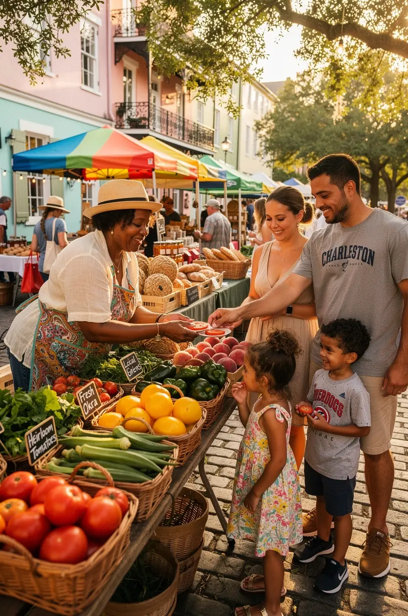 A detailed culinary itinerary map highlighting key food establishments and markets across a major US city.